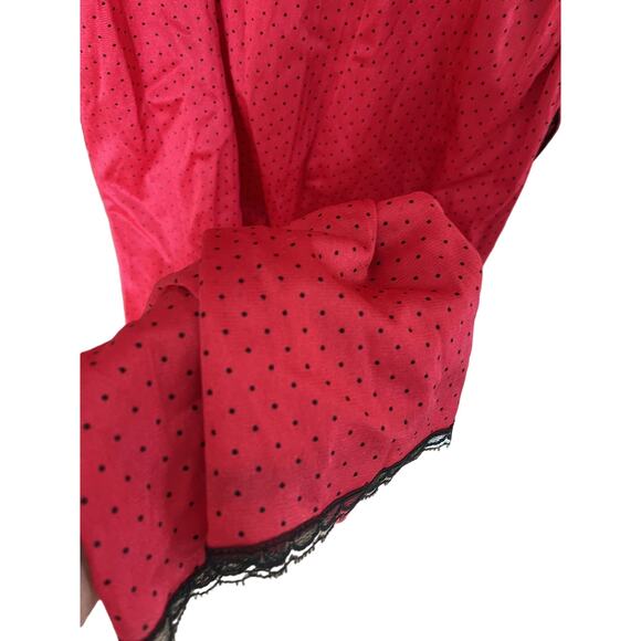 Y2K Vanity Fair M Slip Dress Lingerie Satin Lace Coquette Whimsigoth- Rare - Picture 6 of 8